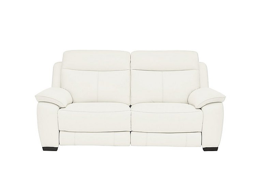 Starlight Express 2 Seater Leather Recliner Sofa - White- World of Leather