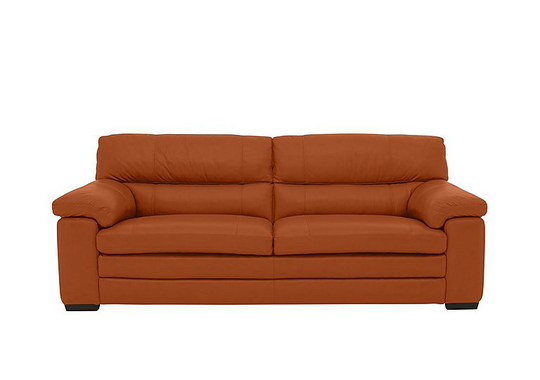 Cozee 3 Seater Pure Premium Leather Sofa - Brown- World of Leather