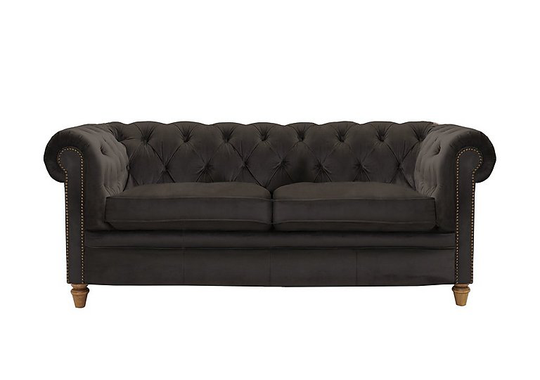 Alexander and James - New England Newport 3 Seater Fabric Sofa - Brown
