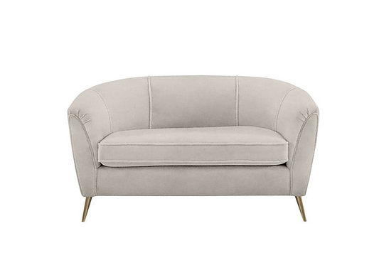 Amelie Boutique 2 Seater Fabric Sofa - Silver
