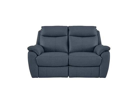 Snug 2 Seater Fabric Power Recliner Sofa - Blue