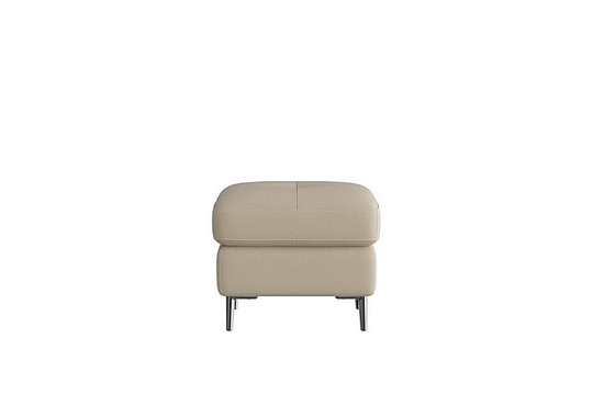 Nicoletti - Maldini Leather Footstool - Beige