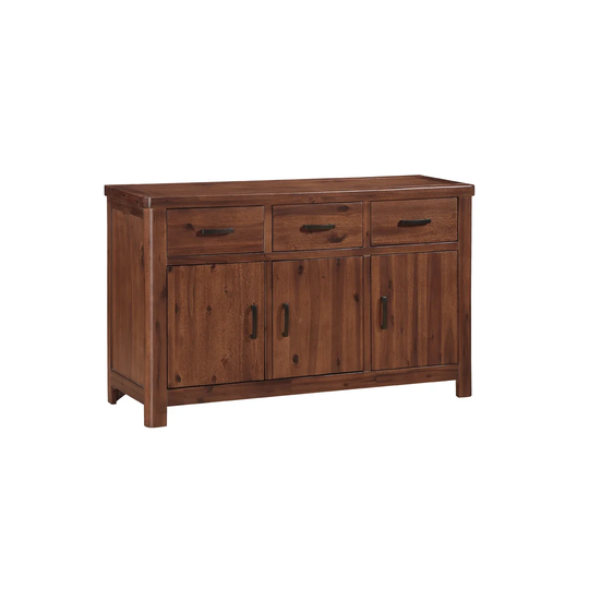 Julianna 135Cm Wide 3 Drawer Solid Acacia Sideboard