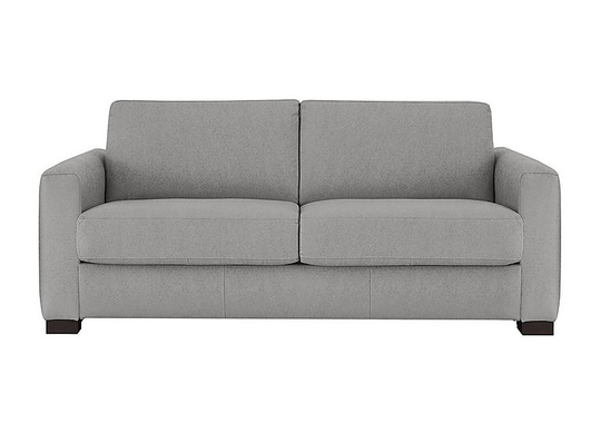 Nicoletti - Alcova 3 Seater Fabric Sofa with Box Arms - Grey