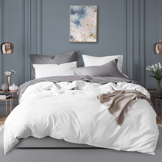 Canepa White Egyptian Quality Cotton 400 TC Duvet Cover Set