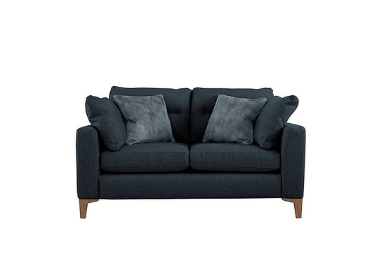 Uniqa 2 Seater Fabric Sofa - Blue