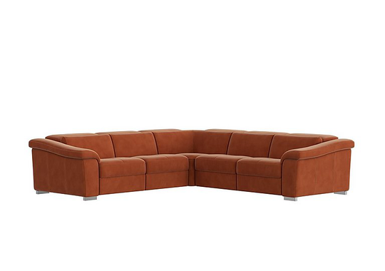 Nicoletti - Galileo Fabric Large Corner Sofa - Orange