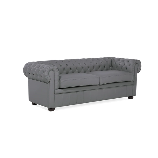 Clackline Cowhide & Faux Leather 3 Seater Chesterfield Sofa