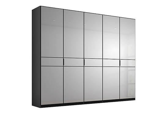 Rauch - Lando Hinged Mirror Wardrobe - 250-cm - Black