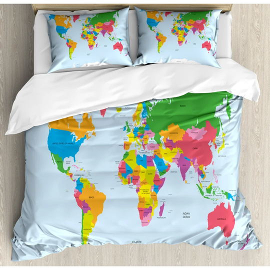 Schwartz Multicolour 100% Brushed Microfibre Duvet Cover Set