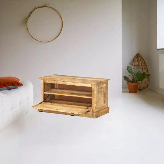 Asomatos Wood Storage Bench