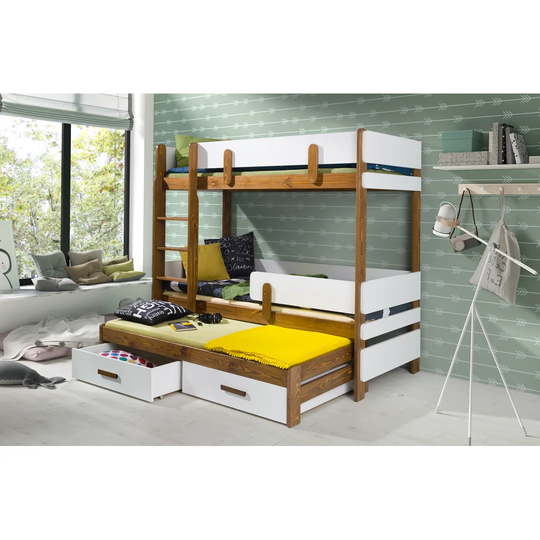 Mozingo Solid Wood Standard Bunk Bed with Trundle