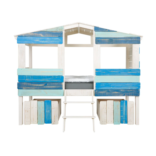 Safari European Single Mid Sleeper Bed with Shelf