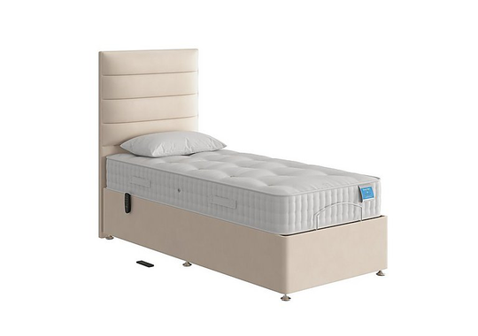 Sleep Story - Natural Comfort Adjustable Divan Bed - Small Single - White
