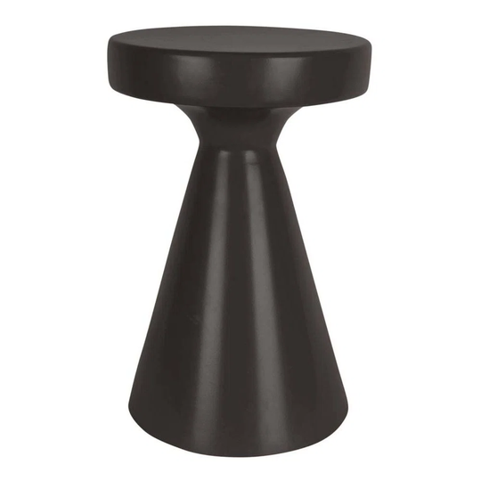 Solid Black Metal Side Table
