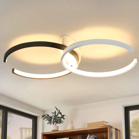 Ivy Bronx LED Ceiling Light - Warm White 3000K Living Room Lamp 54cm 24W Modern Bedroom Lamp