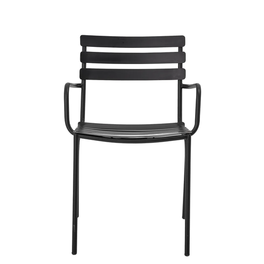 Monsi Dining Chair, Black, Galvanized Iron