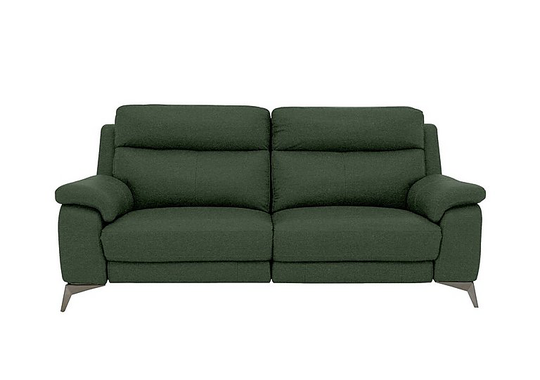 Missouri 3 Seater Fabric Power Recliner Sofa - Green