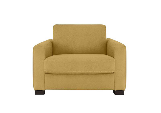 Nicoletti - Alcova Fabric Chair with Box Arms - Yellow