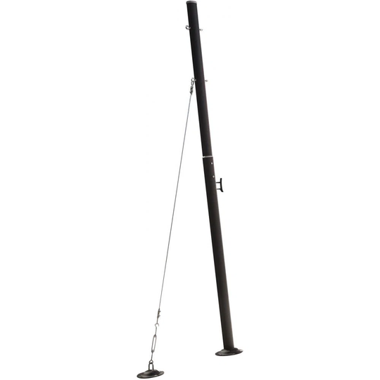 Inclined Mast For Anthracite Gray Shade Sail