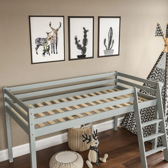 Muskoka Single (3') Solid Wood Bed Frame Loft Bed by Latitude Run