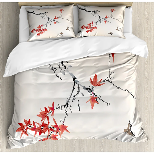 Spokane White/Black Microfibre 350 TC Duvet Cover Set