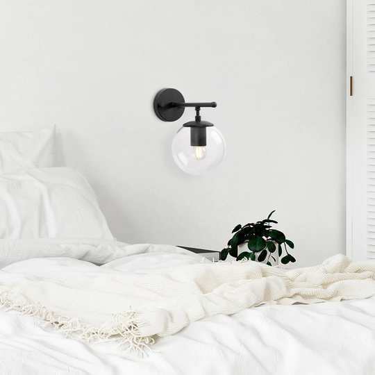 Tbridge 1 - Light Dimmable Black Armed Sconce