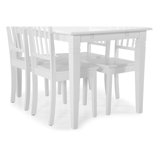 Asel Dining Table With 4 Hudson Chairs