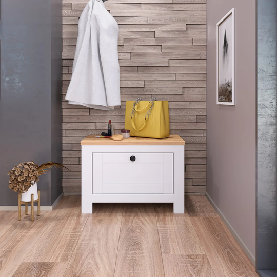 Jiya Wood Storage Bench