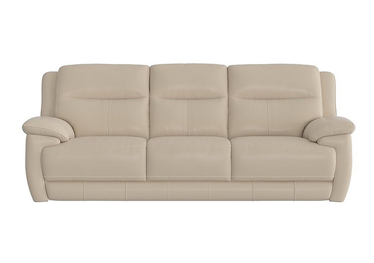 Touch 3 Seater Leather Sofa - Grey- World of Leather