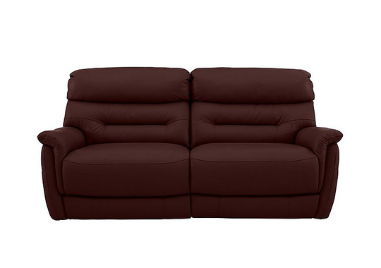 Chicago 3 Seater Leather Power Recliner Sofa - Red- World of Leather
