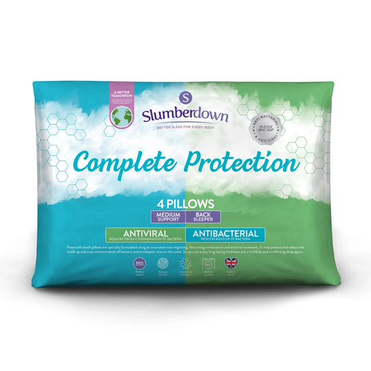 Slumberdown Complete Protection Medium Support Back Sleeper Pillow