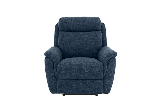 Orlando Fabric Power Recliner Chair with Power Headrests - Blue
