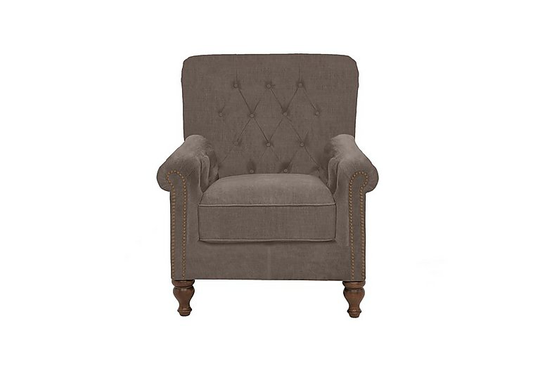 Alexander and James - Lincoln Fabric Reading Chair - Grey