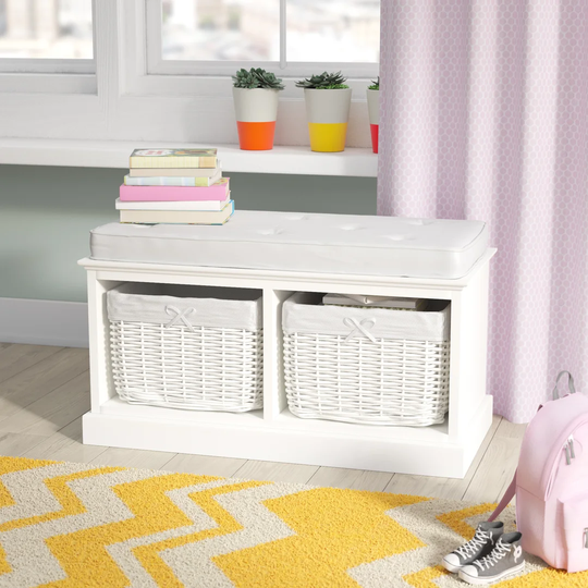 Dangelo Wood Storage Bench