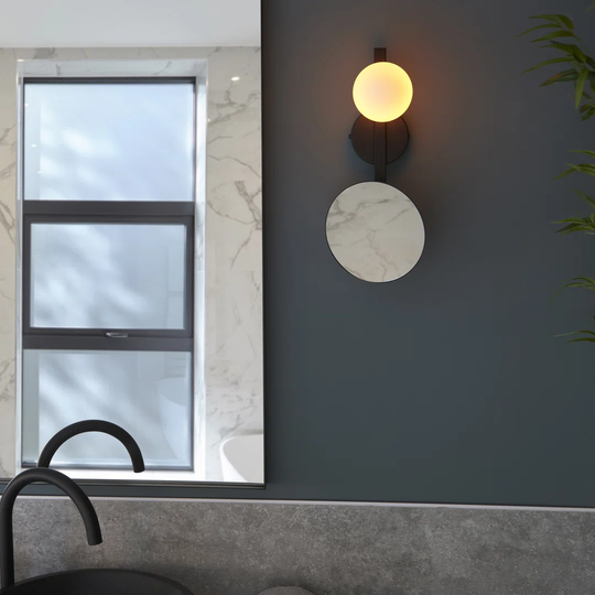 Keansburg 1 - Light Matt Black Armed Sconce