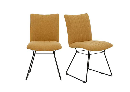 Ace Pair of Dining Chairs - Yellow