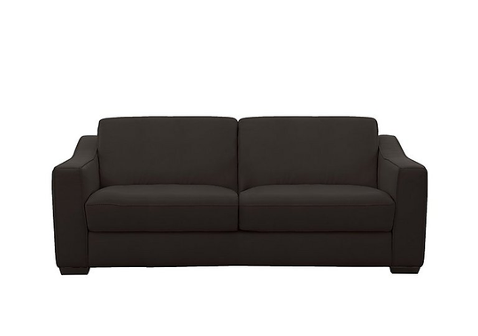 Optimus 3 Seater Leather Sofa - Brown- World of Leather