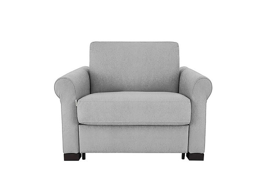 Nicoletti - Alcova Fabric Chair Sofa Bed with Scroll Arms - Grey