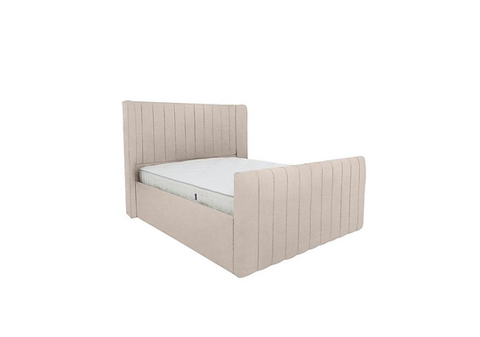 Eira High Foot End Bed Frame - Super King - Beige