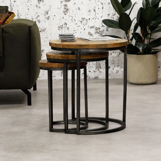 Marcotte Chirag 3 Piece Nest of Tables