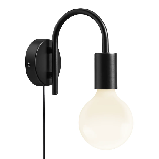 Reitman 1 - Light Black Armed Sconce