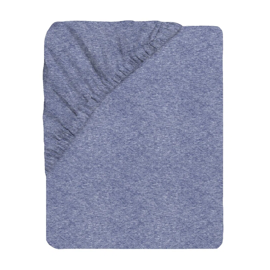 NightComfort 100% Jersey Cotton Knitted Light Blue Cot Bed Fitted Sheet Mattress Cover