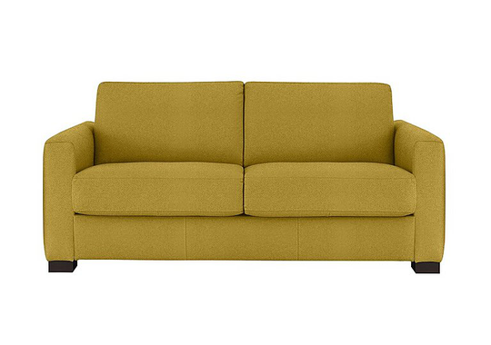 Nicoletti - Alcova 2.5 Seater Fabric Sofa with Box Arms - Yellow