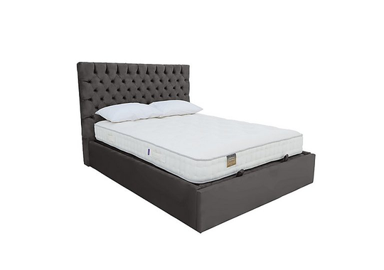 Sergio Ottoman Bed Frame - Double - Grey