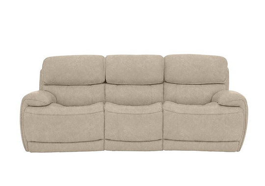Relax Station Rocco 3 Seater Fabric Power Rocker Sofa with Power Headrests - Cream