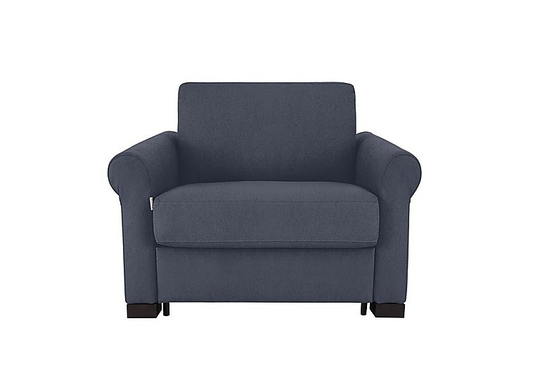 Nicoletti - Alcova Fabric Chair Sofa Bed with Scroll Arms - Blue
