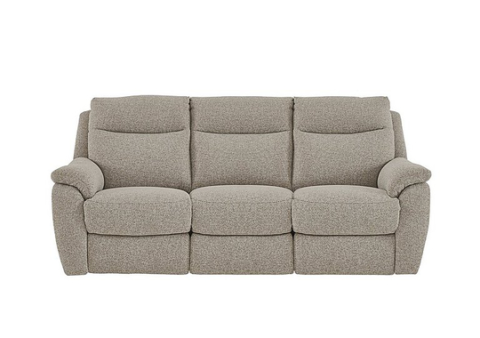 Snug 3 Seater Fabric Power Recliner Sofa - Beige