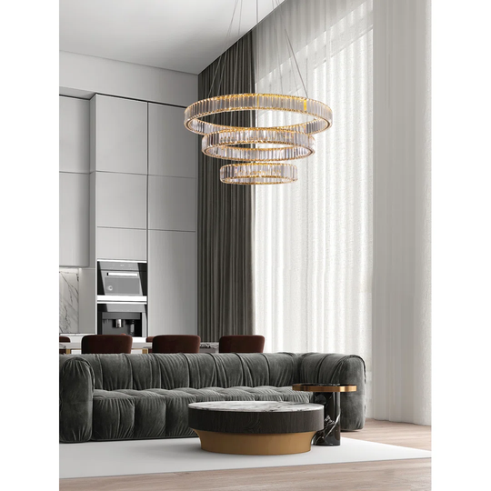 Abilynn 3 - Light Crystal Tiered LED Pendant