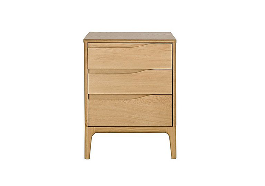 Ercol - Rimini 3 Drawer Bedside Cabinet - Brown